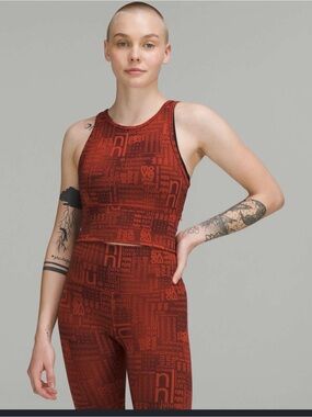 lululemon Burgundy Logo-Print Sports Bra